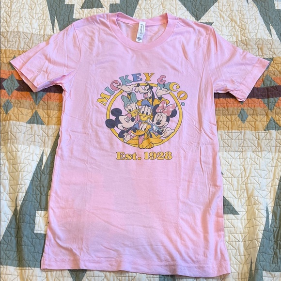 Disney Tops - Disney Pink Mickey & Co. Short Sleeve Tee